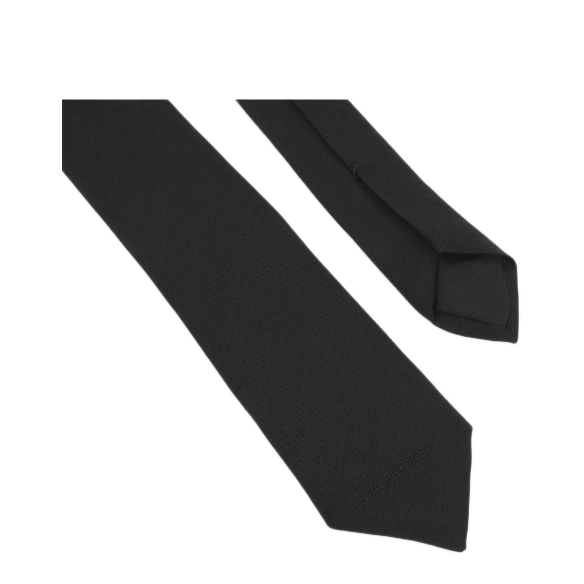 MAYFEYR - Balenciaga - Tie In Black Wool Silk Blend - A0097W4H2B41000
