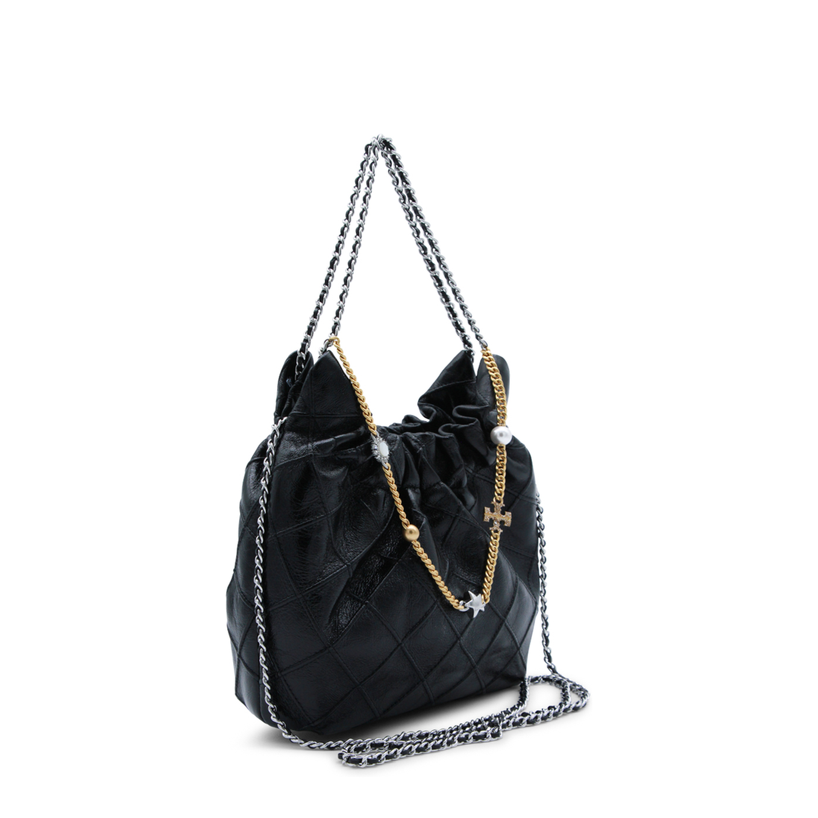 Fleming Mini Leather Hobo Bag