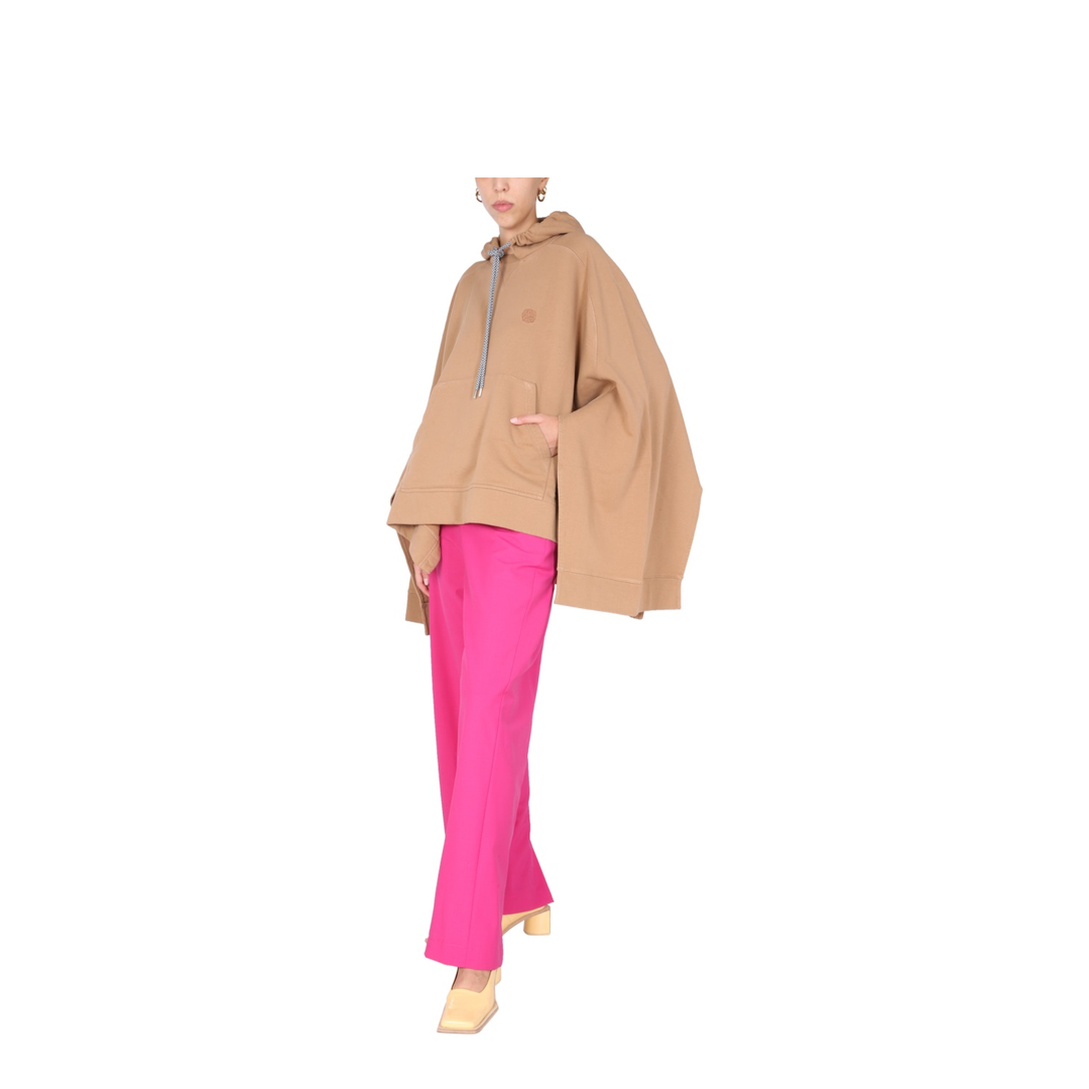 MAYFEYR - AMBUSH - Poncho Sweatshirt With Embroidered Logo - BWBC001F21FLE0016262