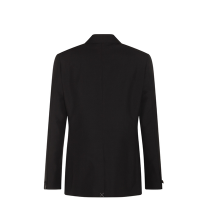 Single-Breasted Tailored Blazer Jacket Black