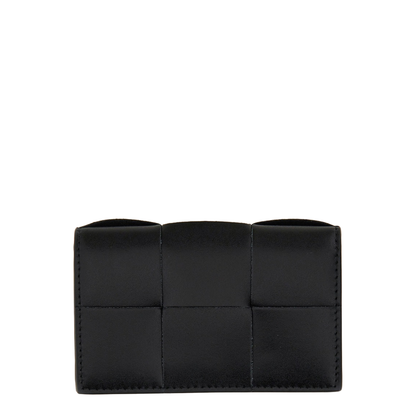 Black Leather Business Card Holder