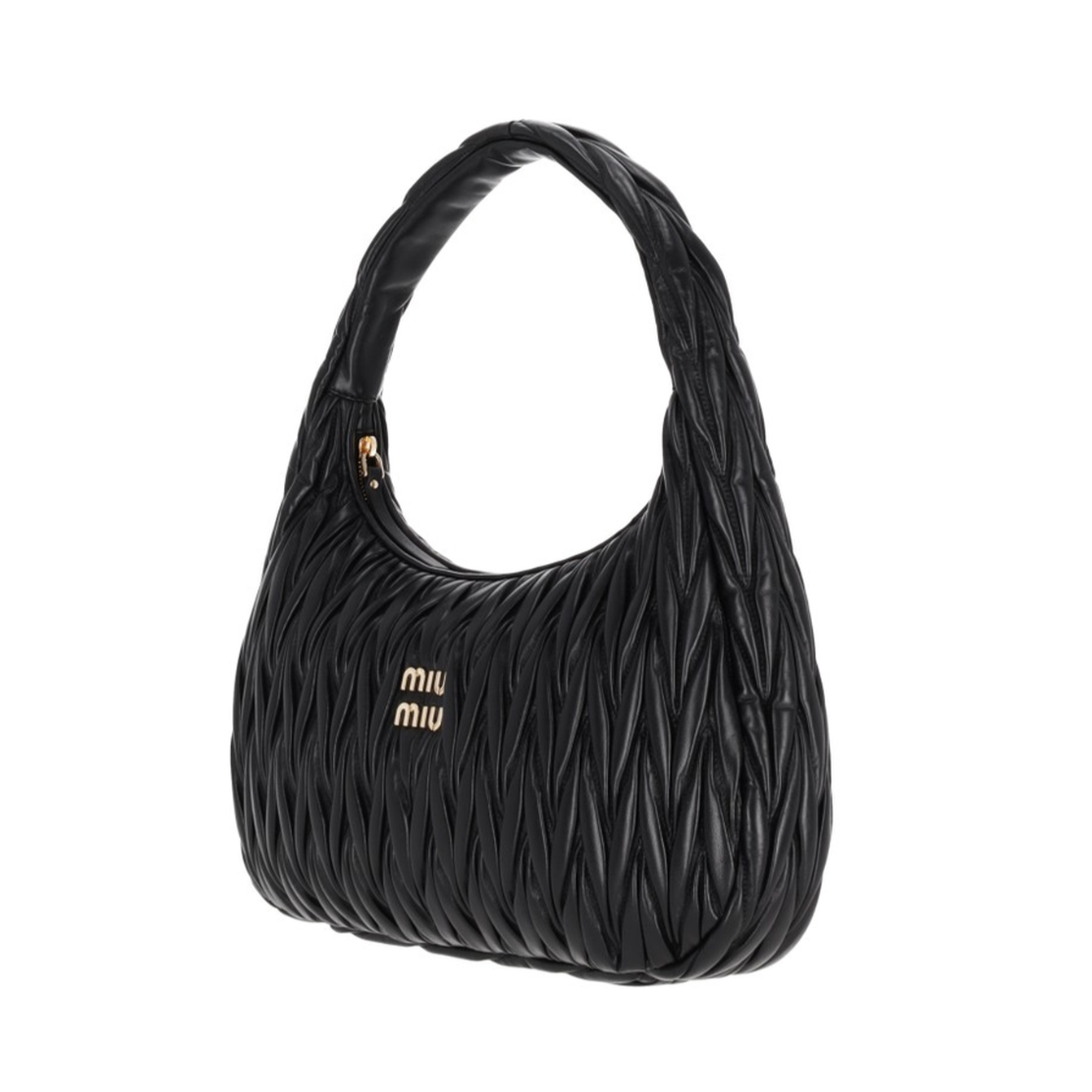 Black Wander Matelasse Shoulder Bag