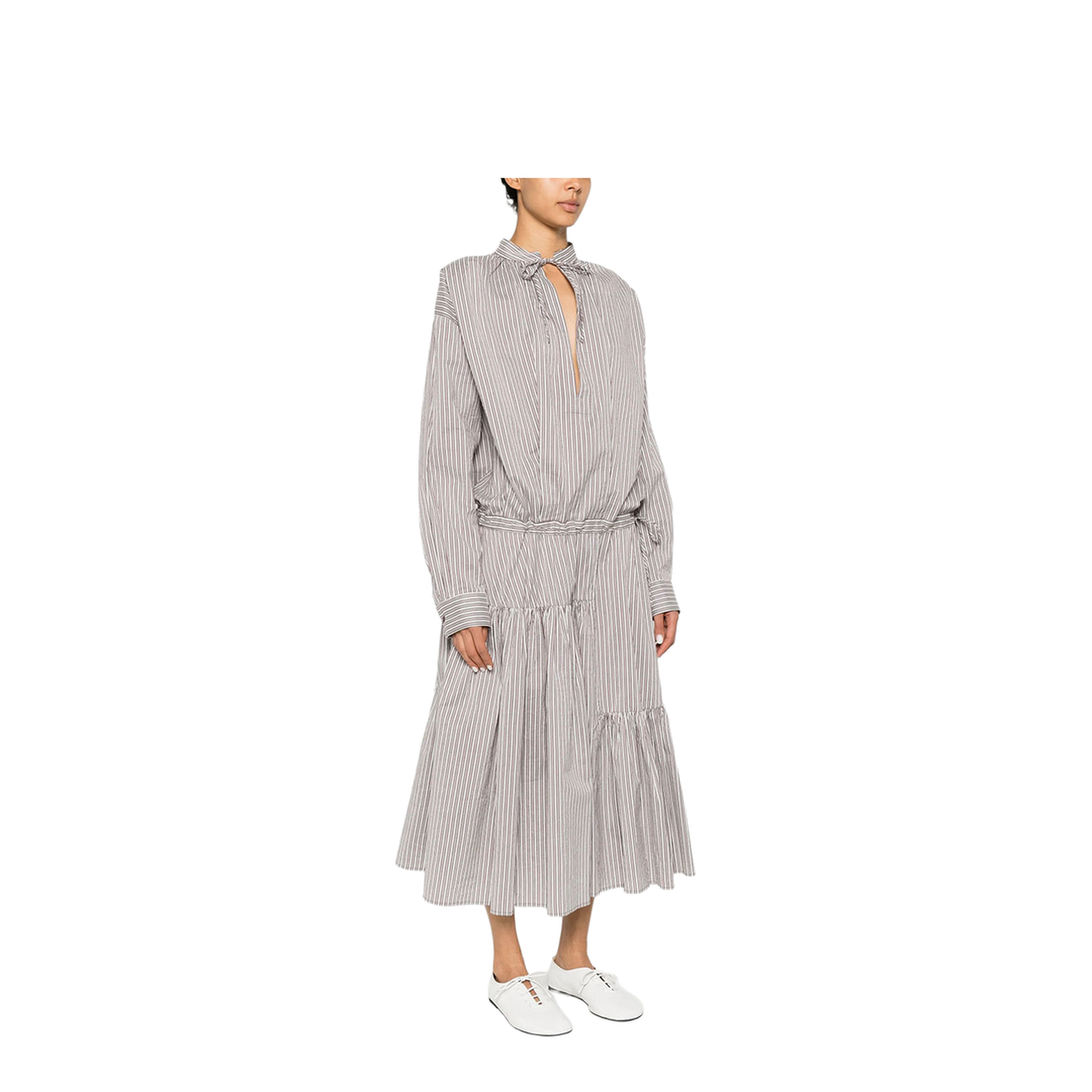 MAYFEYR - Dries Van Noten - Striped Silk-Blend Long Dress - 0110503132