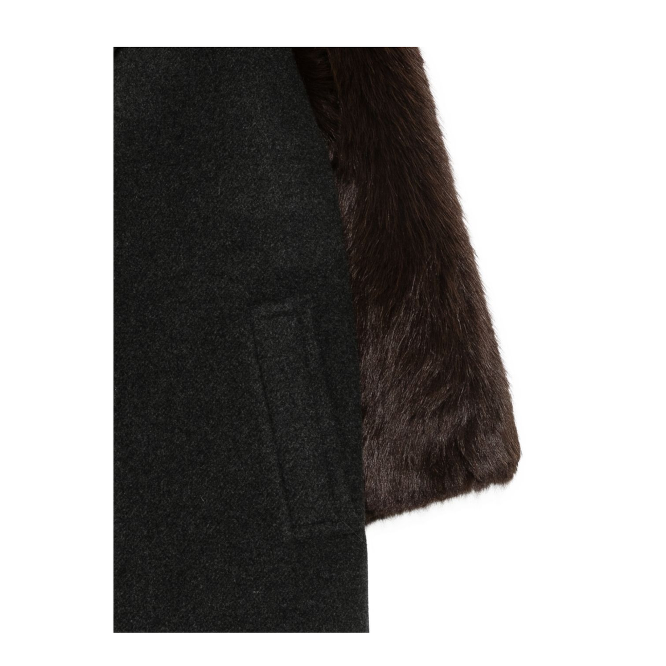 MAYFEYR - Alysi - Grey Felted Faux Fur Coat - 166935A6230AN