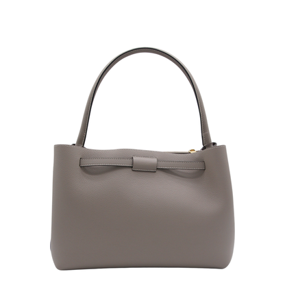 T Timeless Small Calf Leather Tote Bag - Beige Taupe