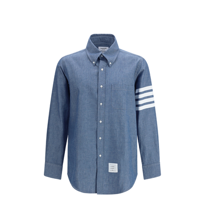 MAYFEYR - Thom Browne - Denim Shirt With Logo - MWL272E00111