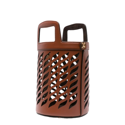 Caramel Leather Bucket Bag