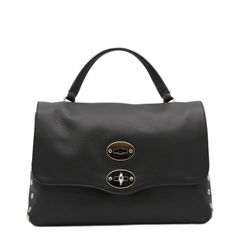 Postina Small Calfskin Handbag - Black