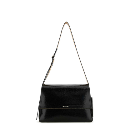 Black Leather The Slouch Crossbody Bag