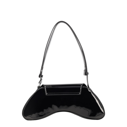 Play Glossy PU Crossbody - Black