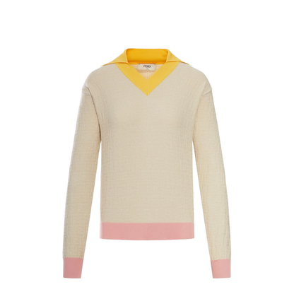 Light Beige Cotton And Silk Jumper