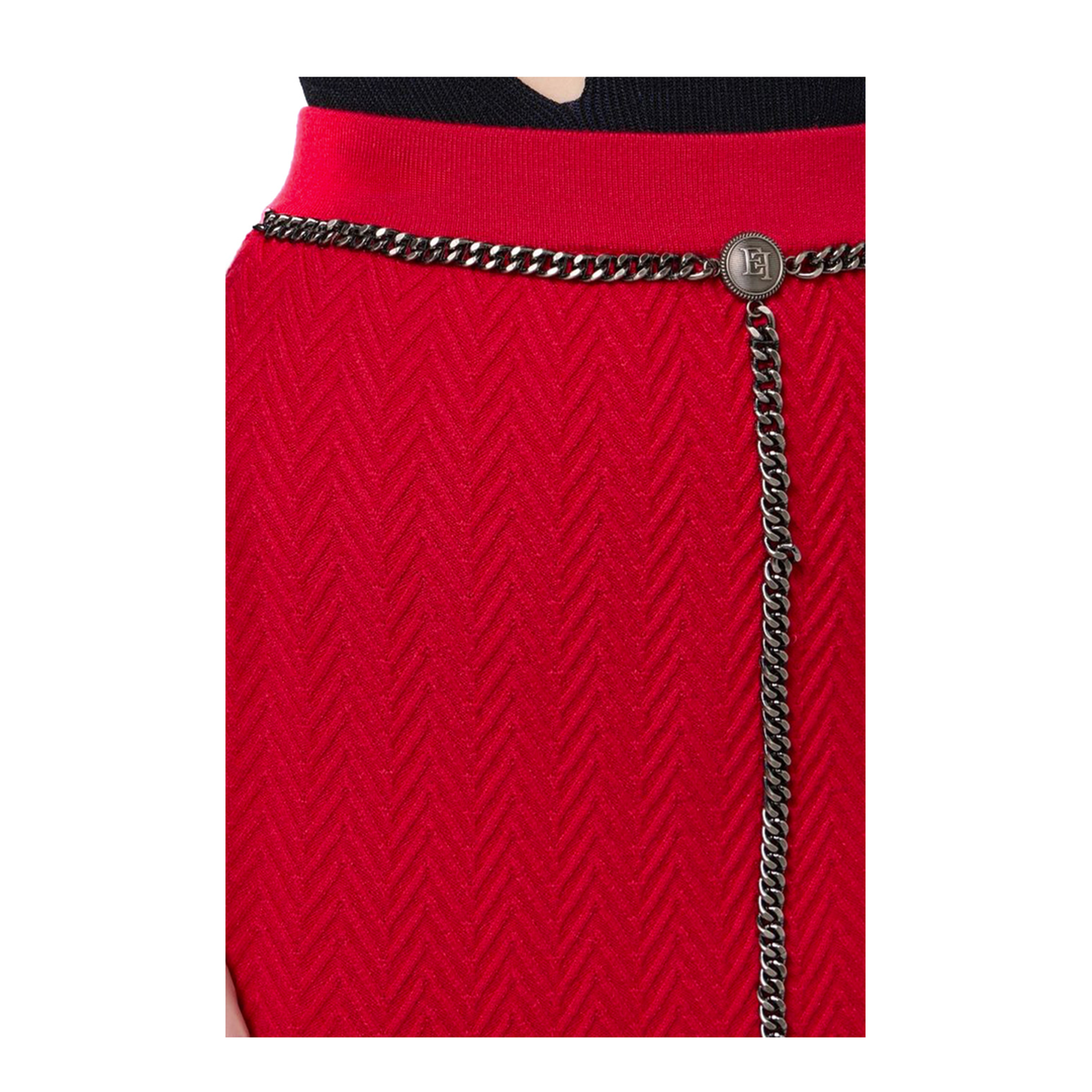 MAYFEYR - Elisabetta Franchi - Red Skirt - GK05B47E2CG5