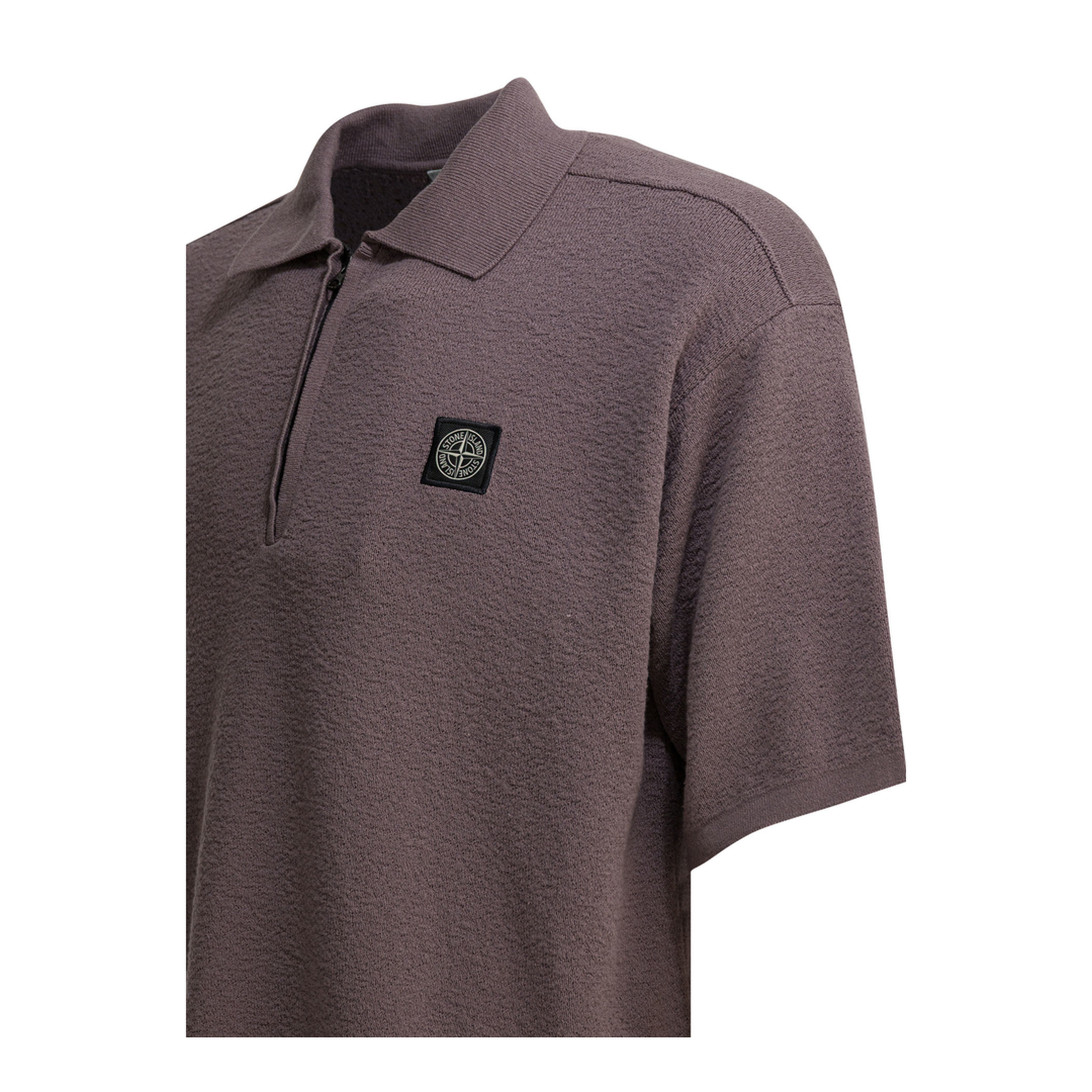 MAYFEYR - Stone Island - Polo Shirt With Half Zipper And Logo - 5100021S01B9V008F