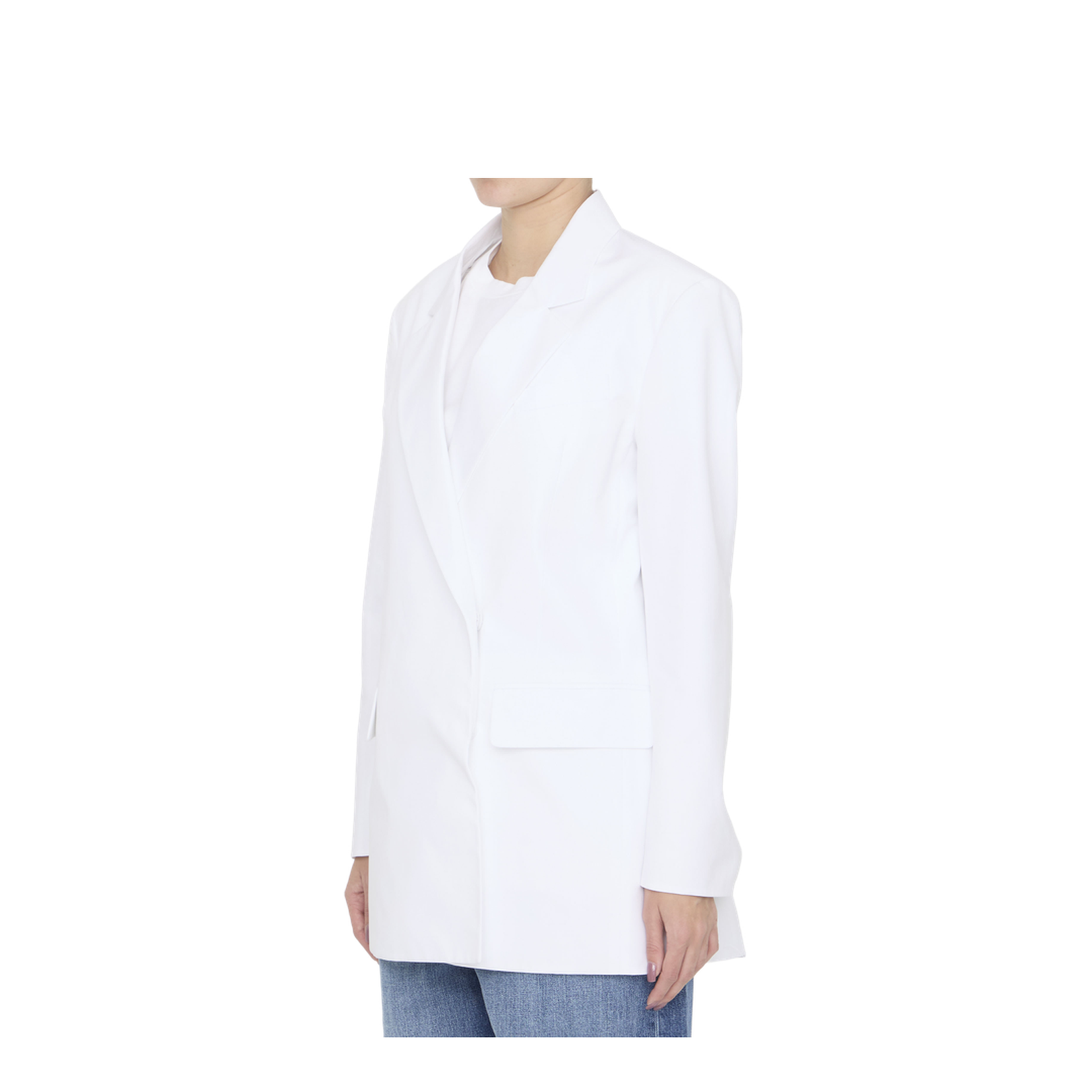 Double-Breasted Blazer - White