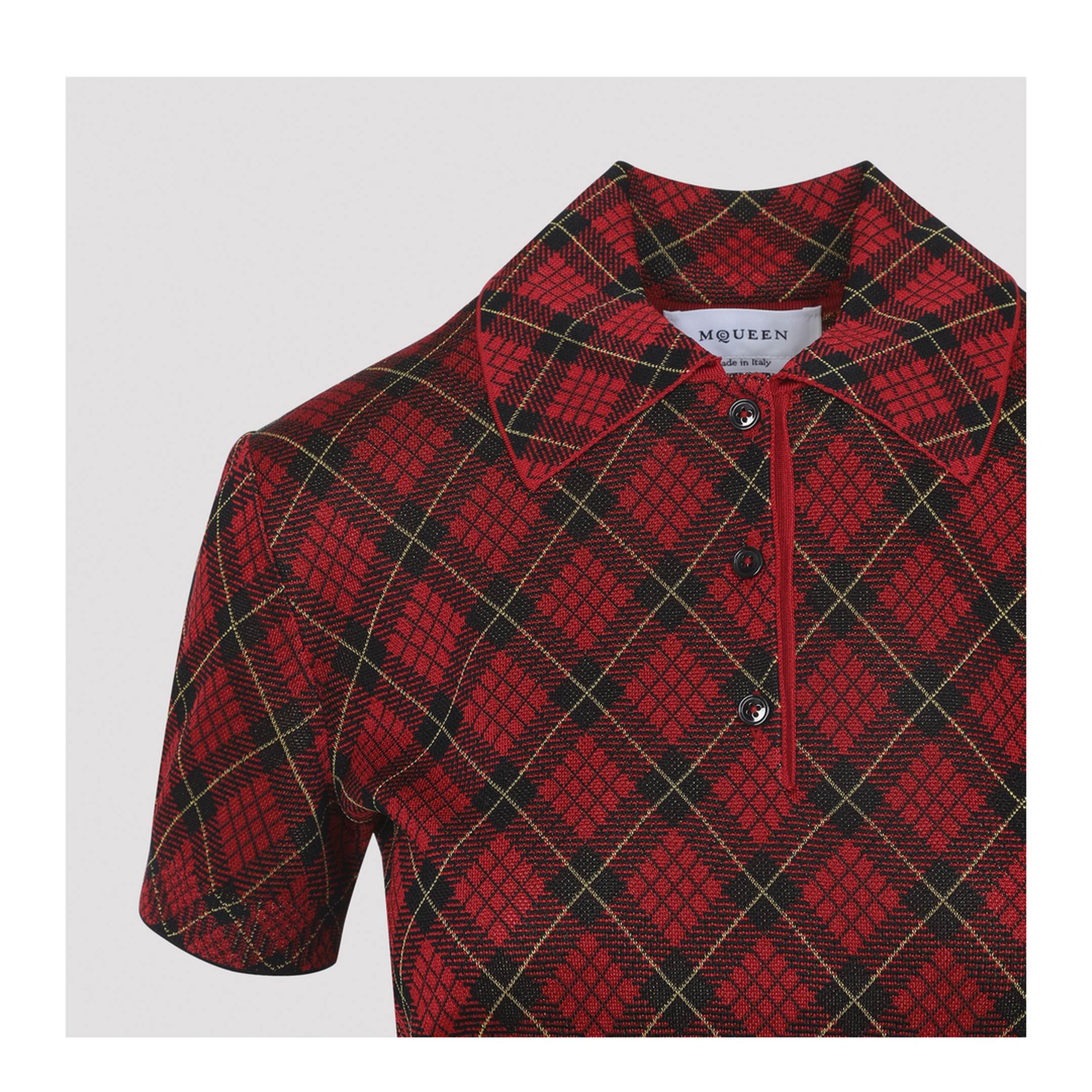 MAYFEYR - Alexander Mcqueen - Microcheck Polo - 858329Q1BGE