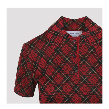 MAYFEYR - Alexander Mcqueen - Microcheck Polo - 858329Q1BGE