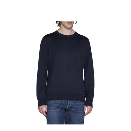 Navy Blue Cotton Sweater