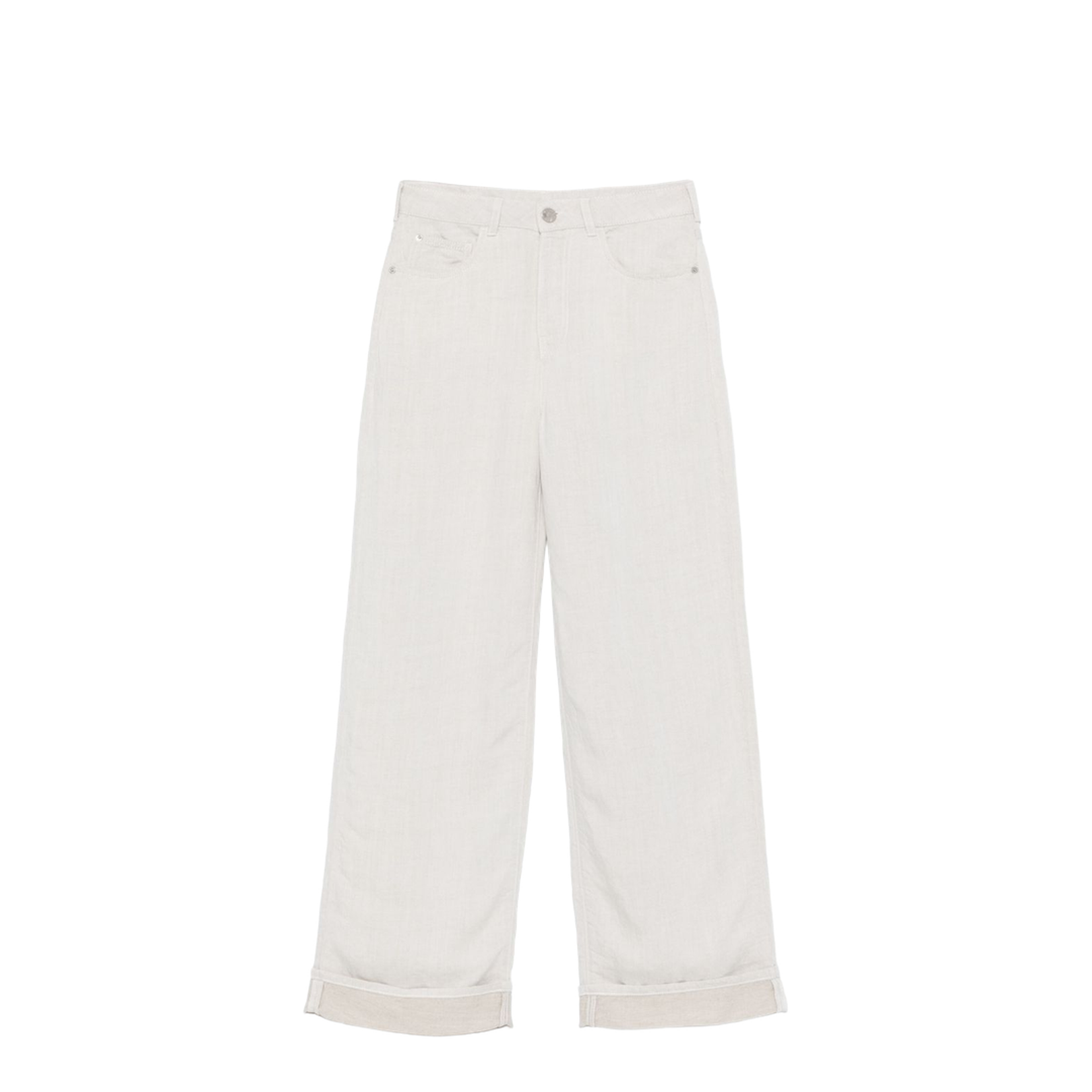 Linen Blend Wide-Leg Jeans