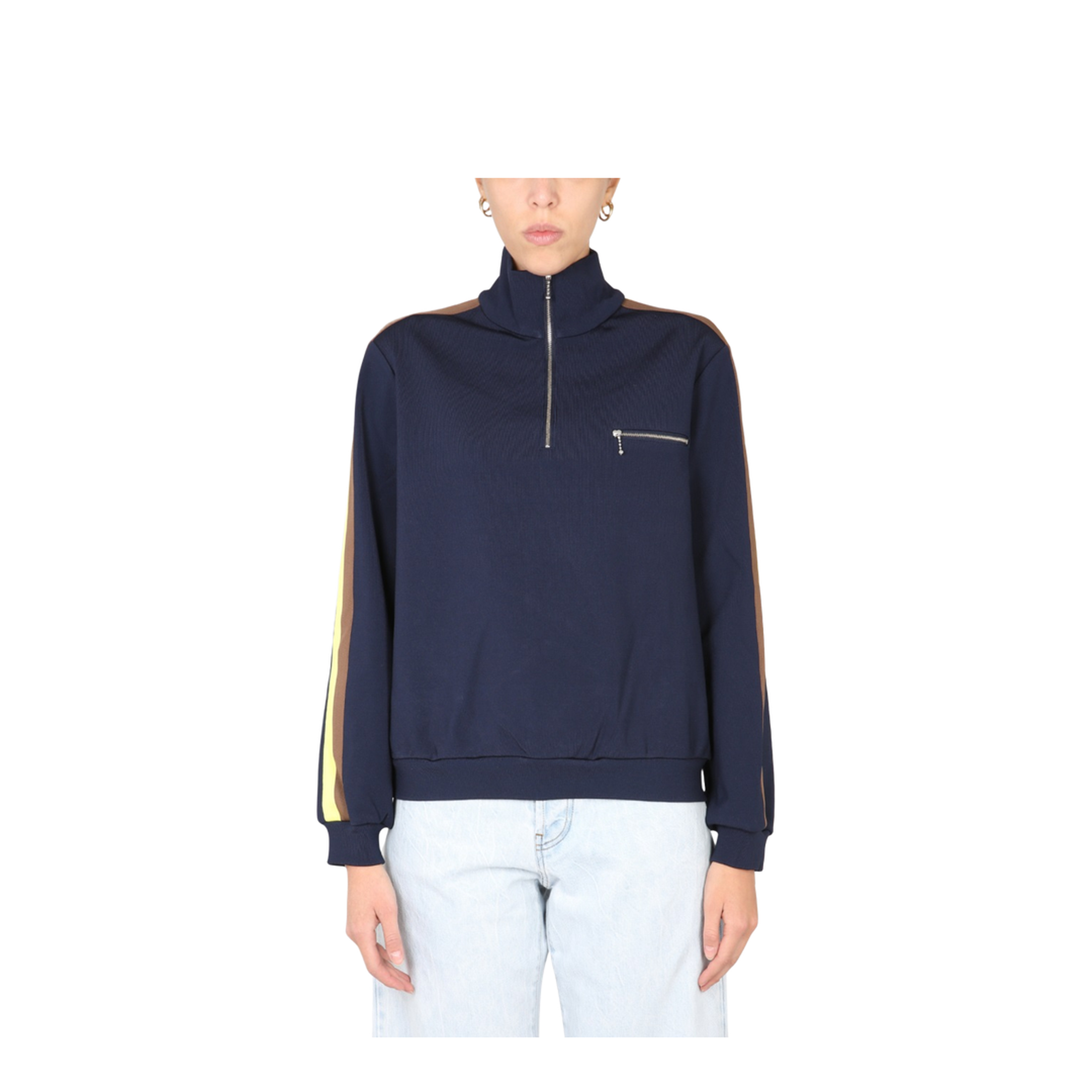 Sweatshirt With Front Zipper