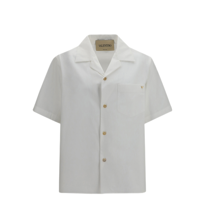 MAYFEYR - Valentino - Short Sleeve Shirt With Vlogo - 9V3AA1134WW0BO