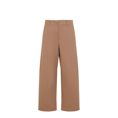 Barrel-Leg Pants In Cotton Canvas