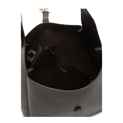 Le 5 À 7 Supple Small Grained Leather Shoulder Bag - Arabica