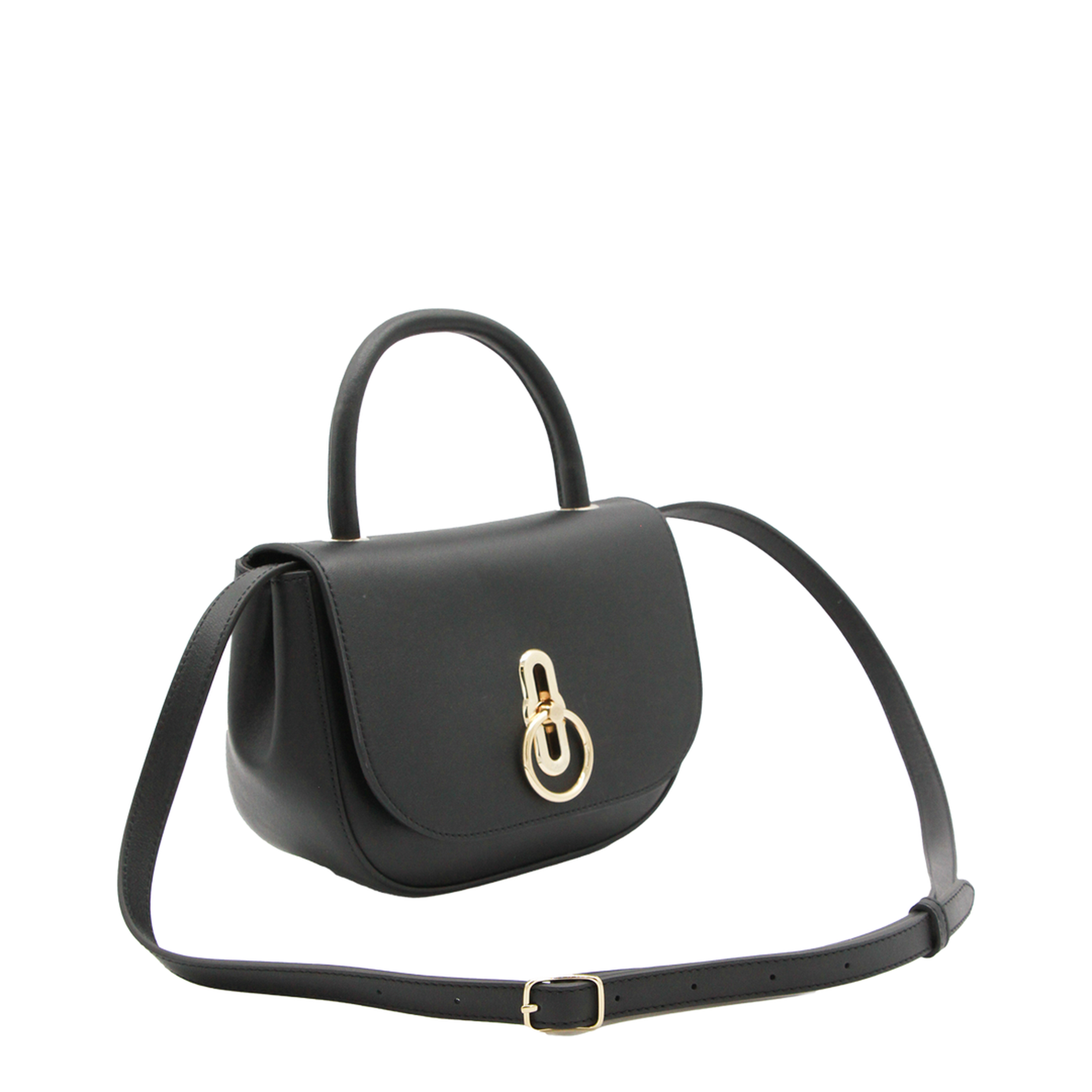 Amberley Small Supple Smooth Leather Top Handle Bag - Black