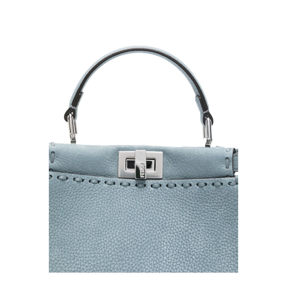 Peekaboo Mini Cuoio Romano Leather Light Blue