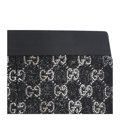Embroidered Wool Tweed Lamé Shorts