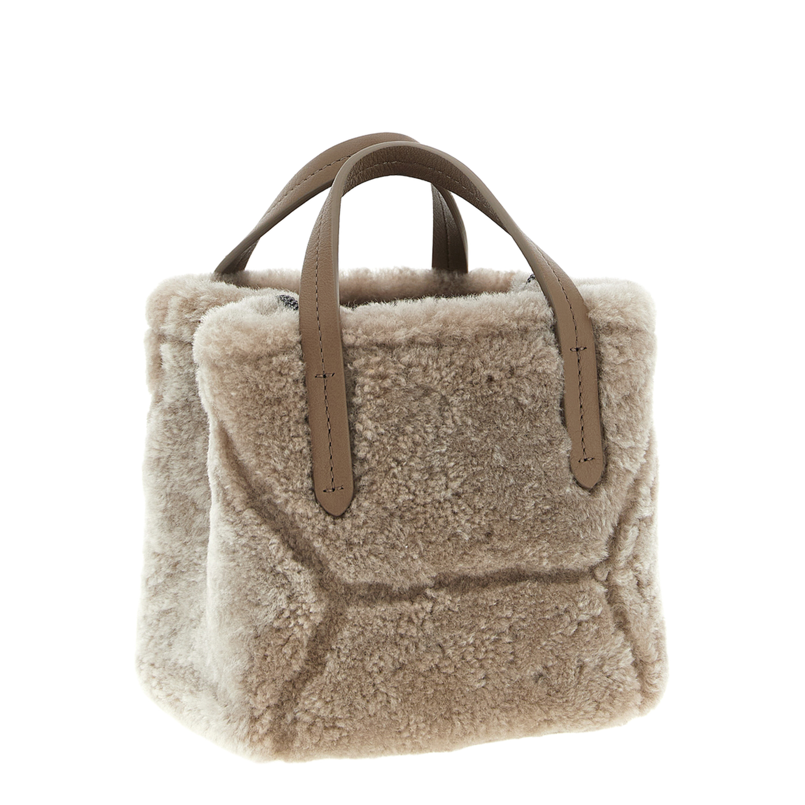 Curly Shearling Mini Handbag