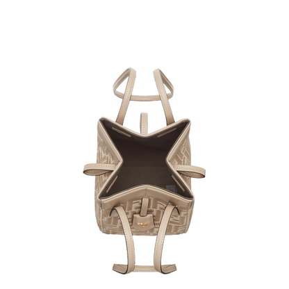 Origami Mini Canvas Bucket Bags - Beige