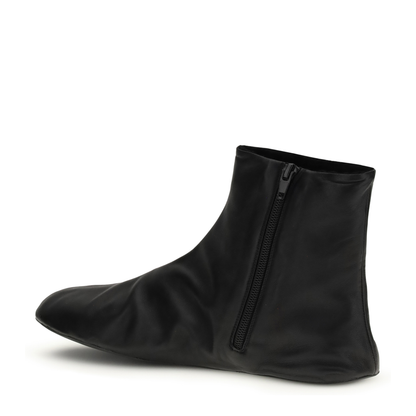 MAYFEYR - The Row - Leather Ankle Boots Lined With Soft Shearling - F1724N66SH02BLK