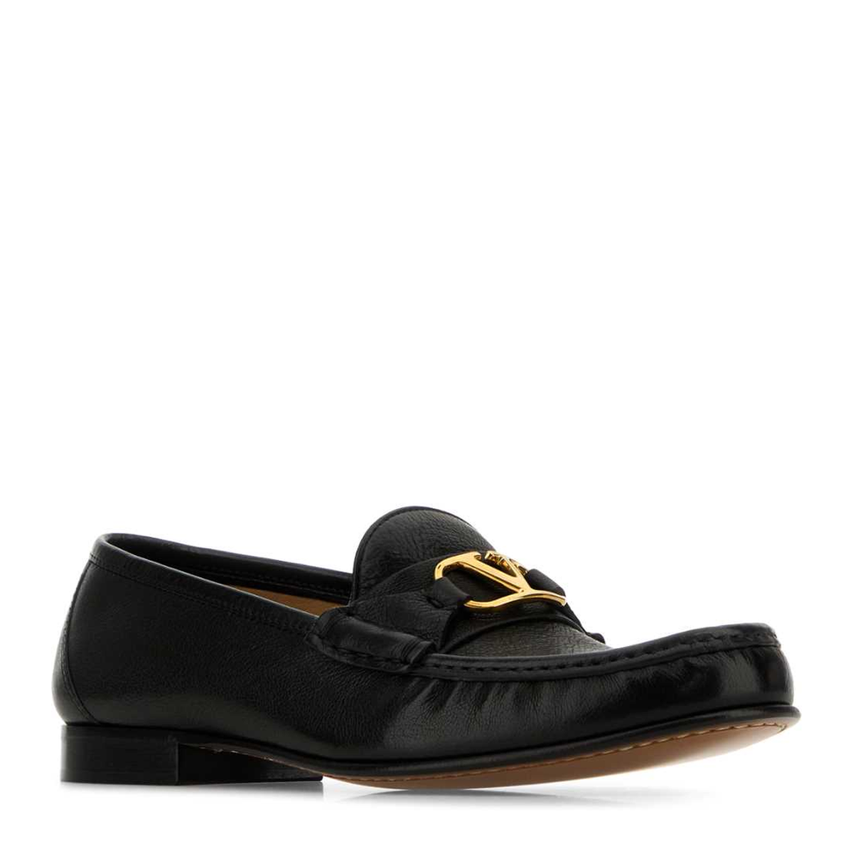 MAYFEYR - Valentino - Black Leather Vlogo Loafers - 6W2S0LM0EWV0NO