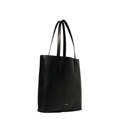 Black Leather Shopping Bag