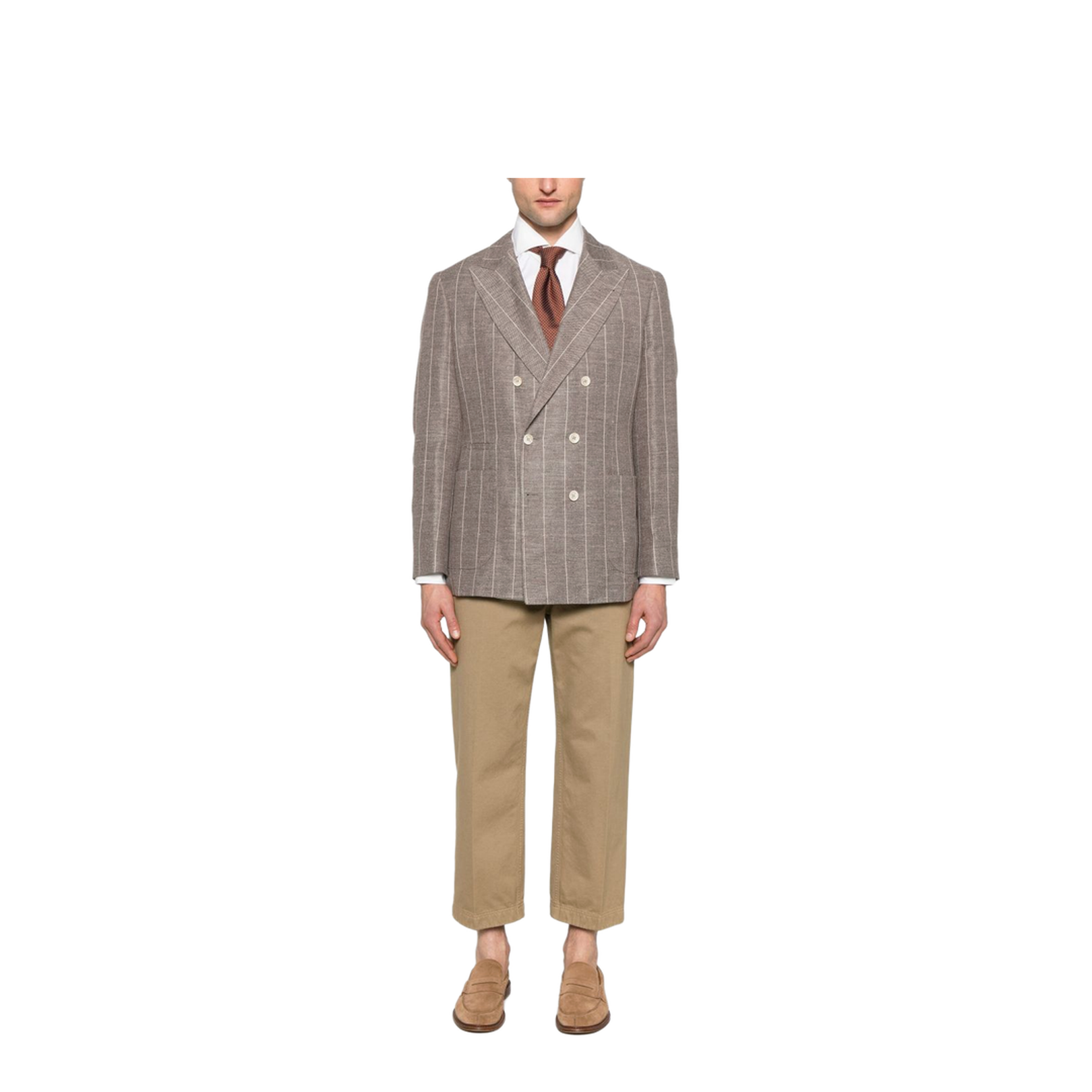 Pinstriped Deconstructed Blazer