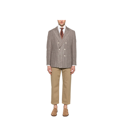 Pinstriped Deconstructed Blazer