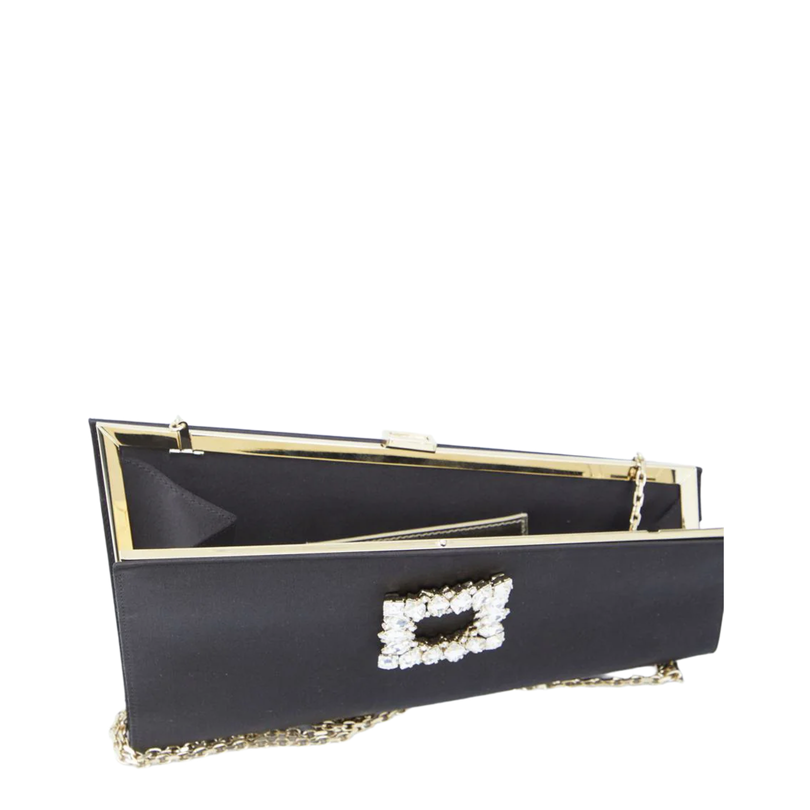 Asymmetrical Strass Buckle Clutch
