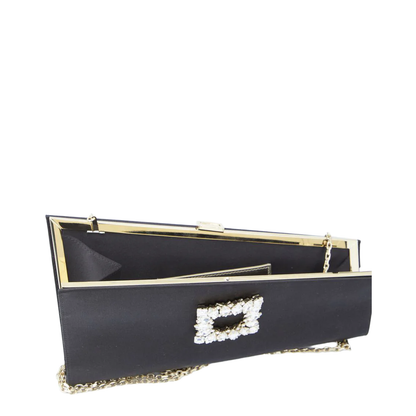 Asymmetrical Strass Buckle Clutch