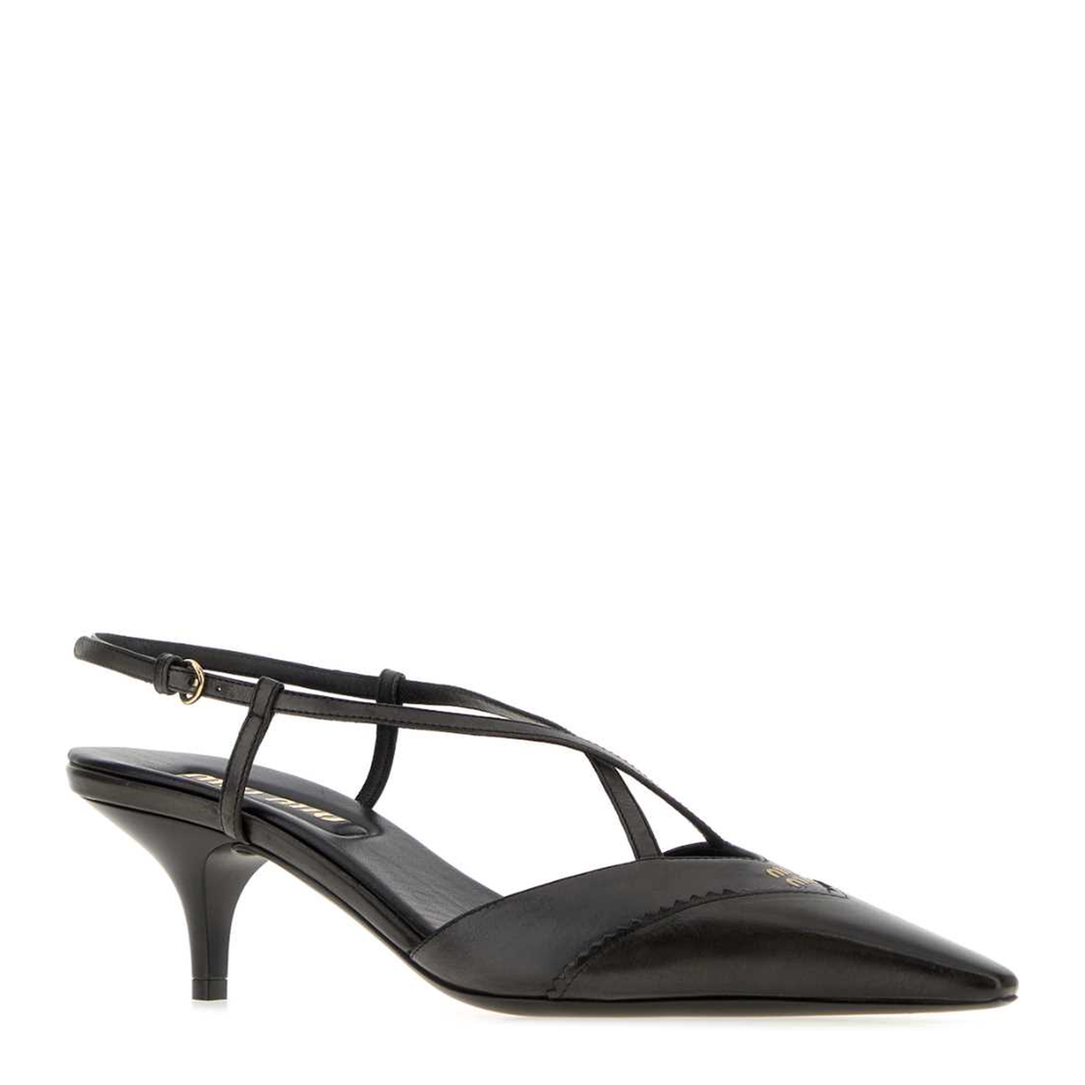 MAYFEYR - Miu Miu - Charcoal Leather Pumps - 5I784EF055537F0002