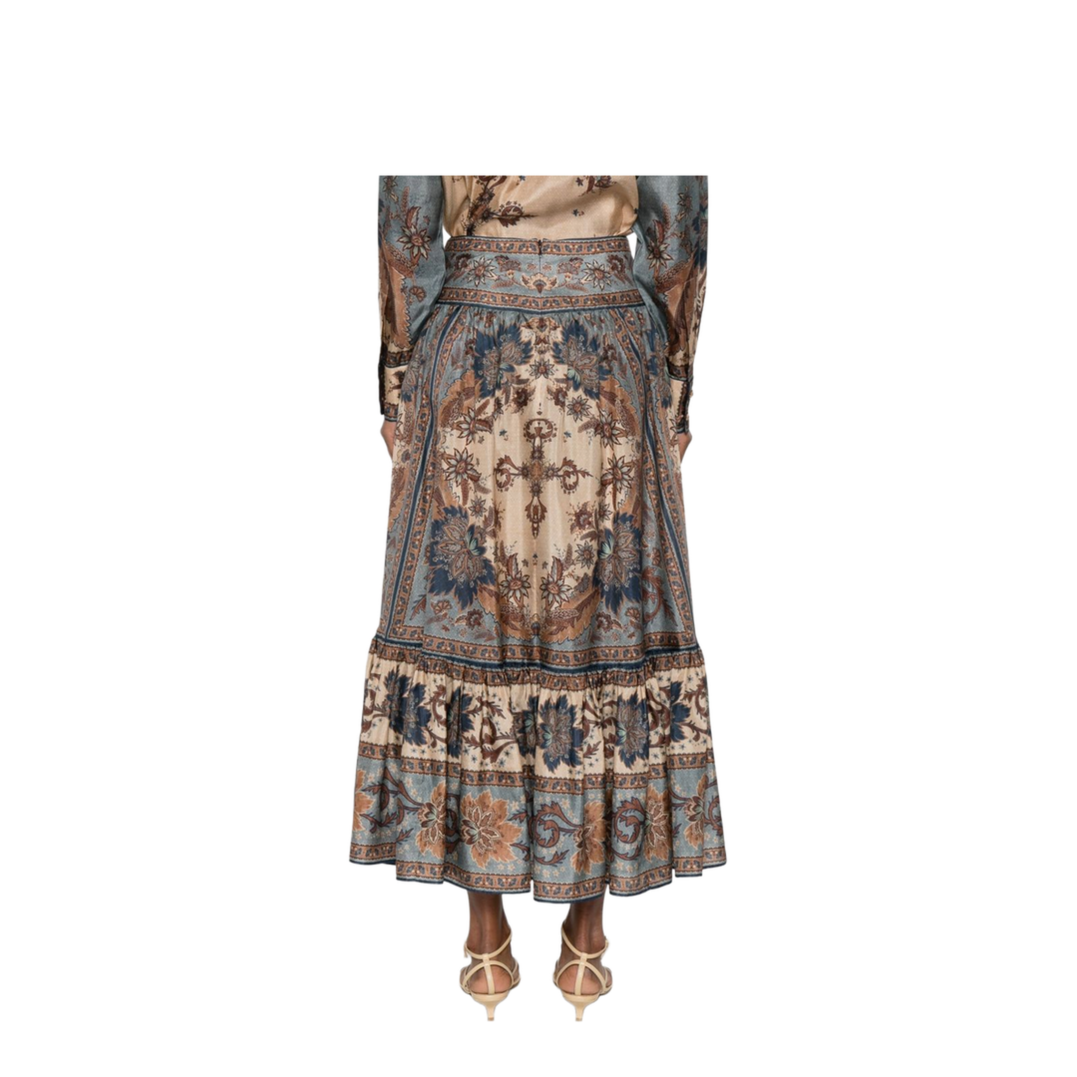 Ascension Printed Silk Skirt