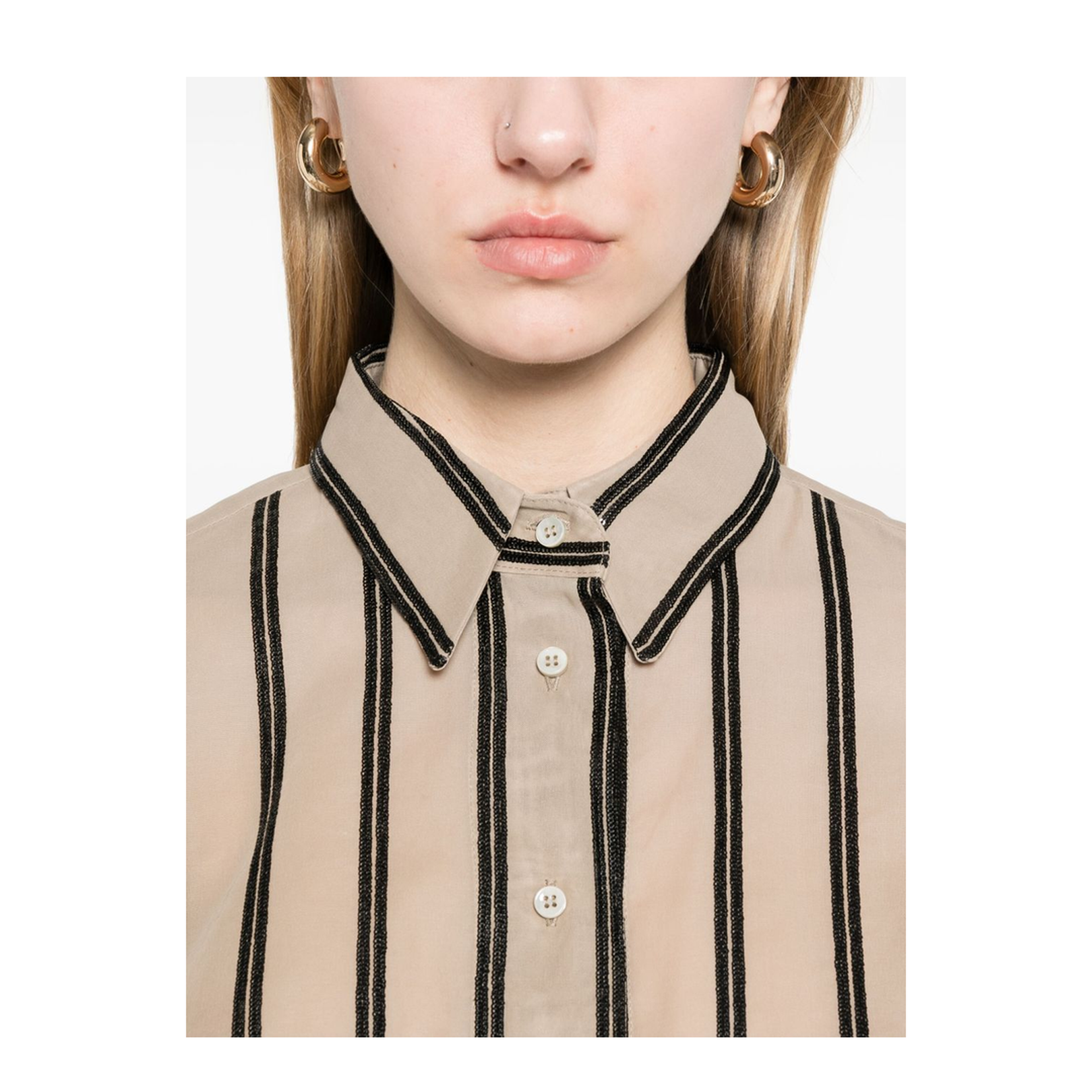Sequin-Stripes Shirt