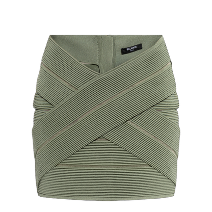 V-Shaped Waist Skirt Green