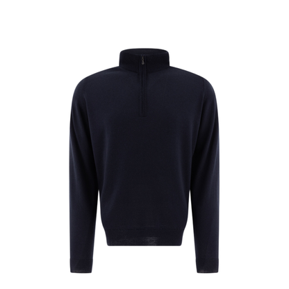 MAYFEYR - John Smedley - Merino Wool Tapton Half Zip Sweater - TAPTONMIDNIGHT