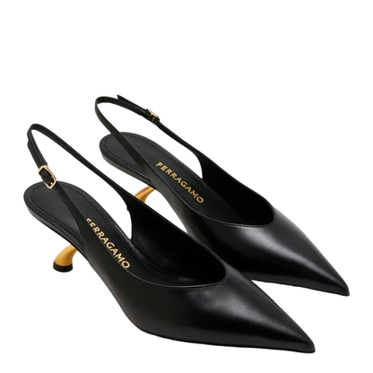 MAYFEYR - Ferragamo - Cleya 55 S-Shaped Leather Slingback - 01L530793598