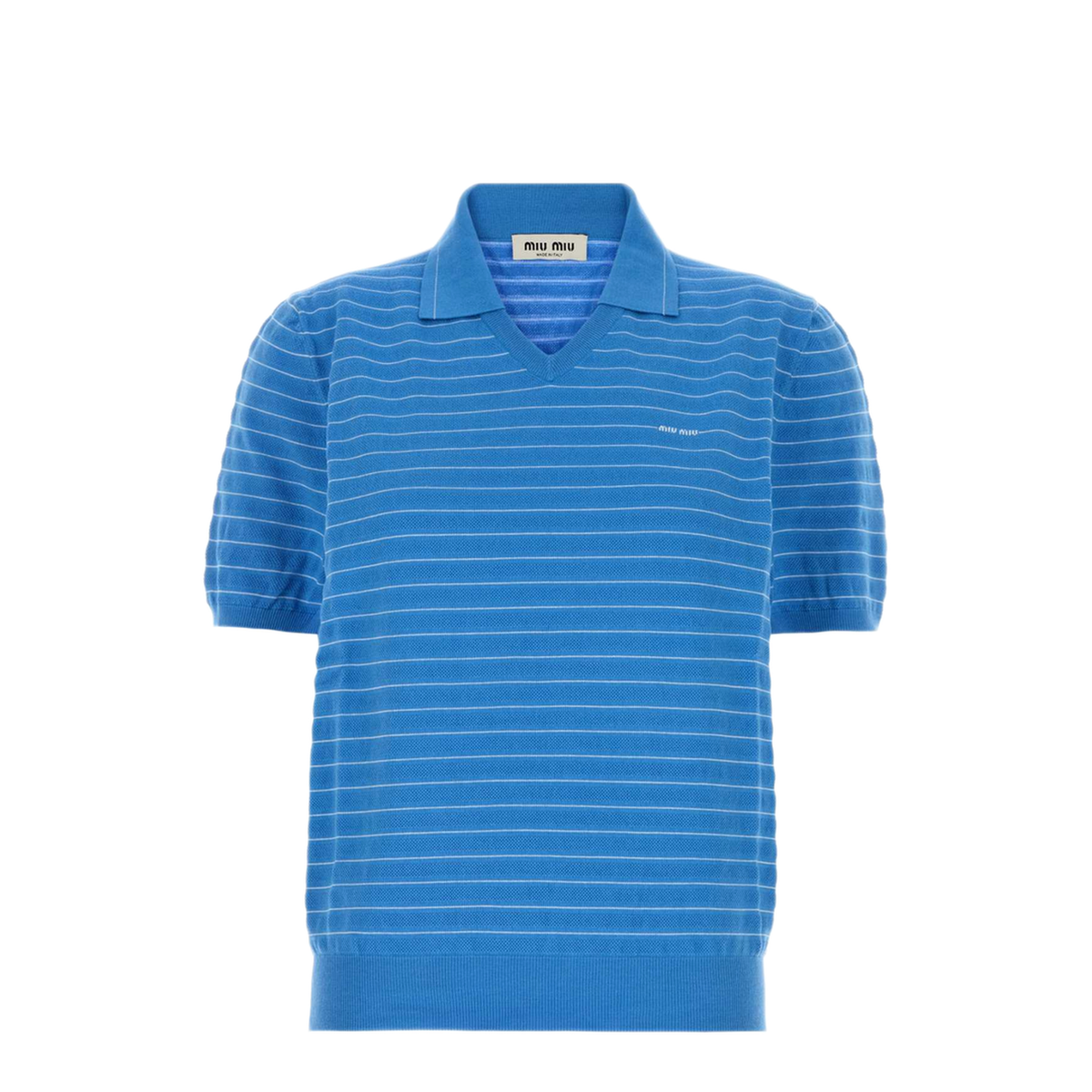 MAYFEYR - Miu Miu - Embroidered Cotton Polo Shirt - MML05QSOOO184QF0013