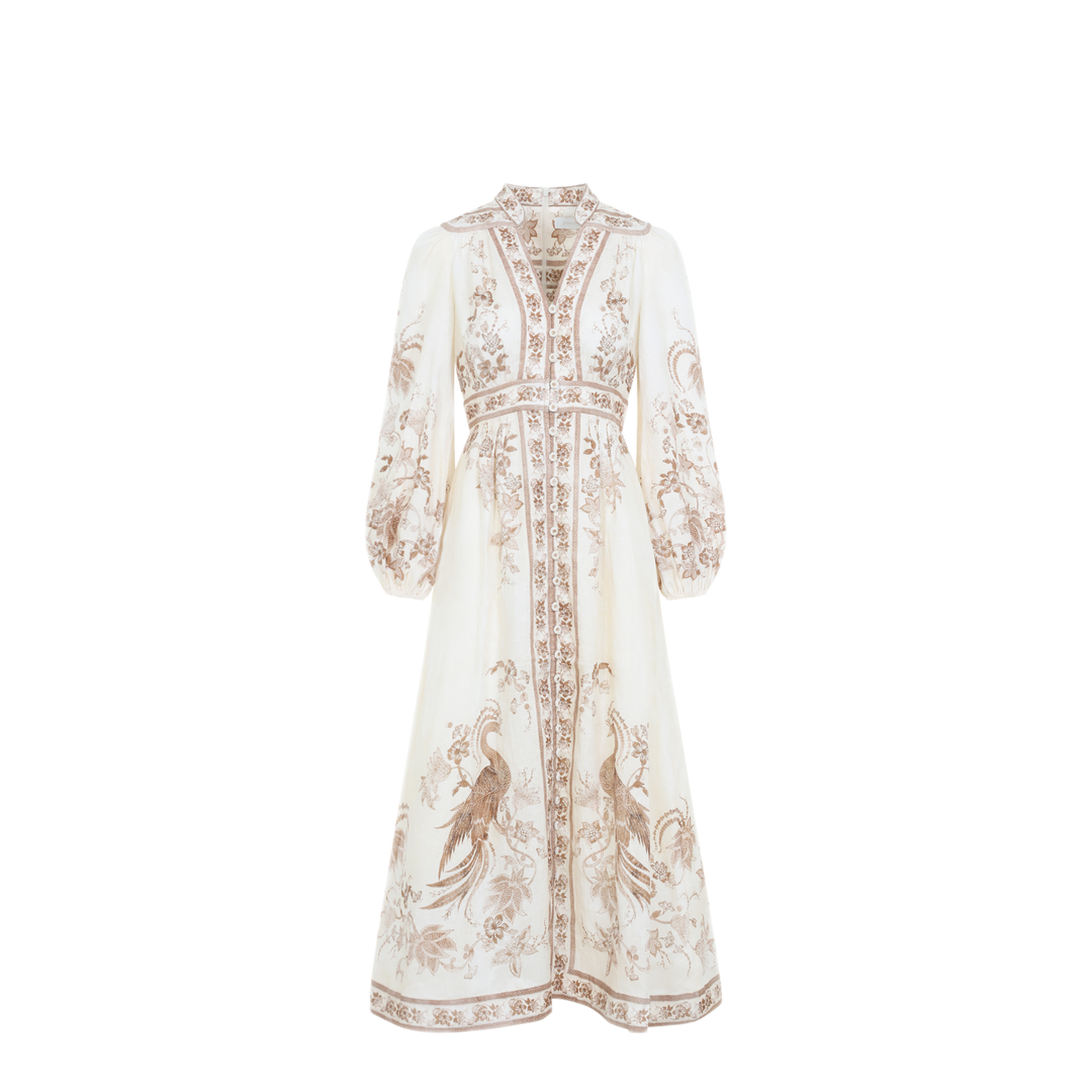 MAYFEYR - Zimmermann - Indra Plunge Midi Dress - 3501DSS262CREAM