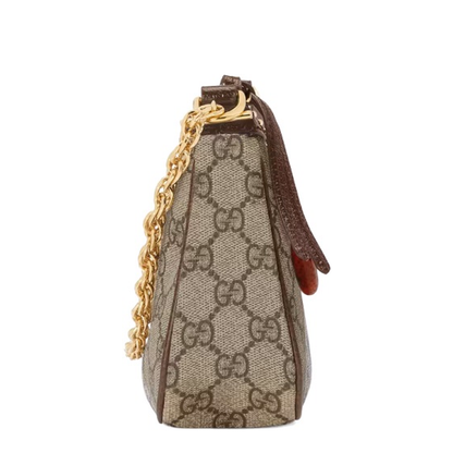 Ophidia Mini Leather Bag - Brown