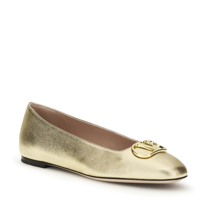 MAYFEYR - Valentino - Vlogo Signature Laminated Leather Ballerinas - 8W0S0PI8YFL