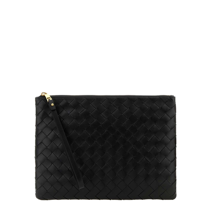 Intrecciato Leather Flat Pouch