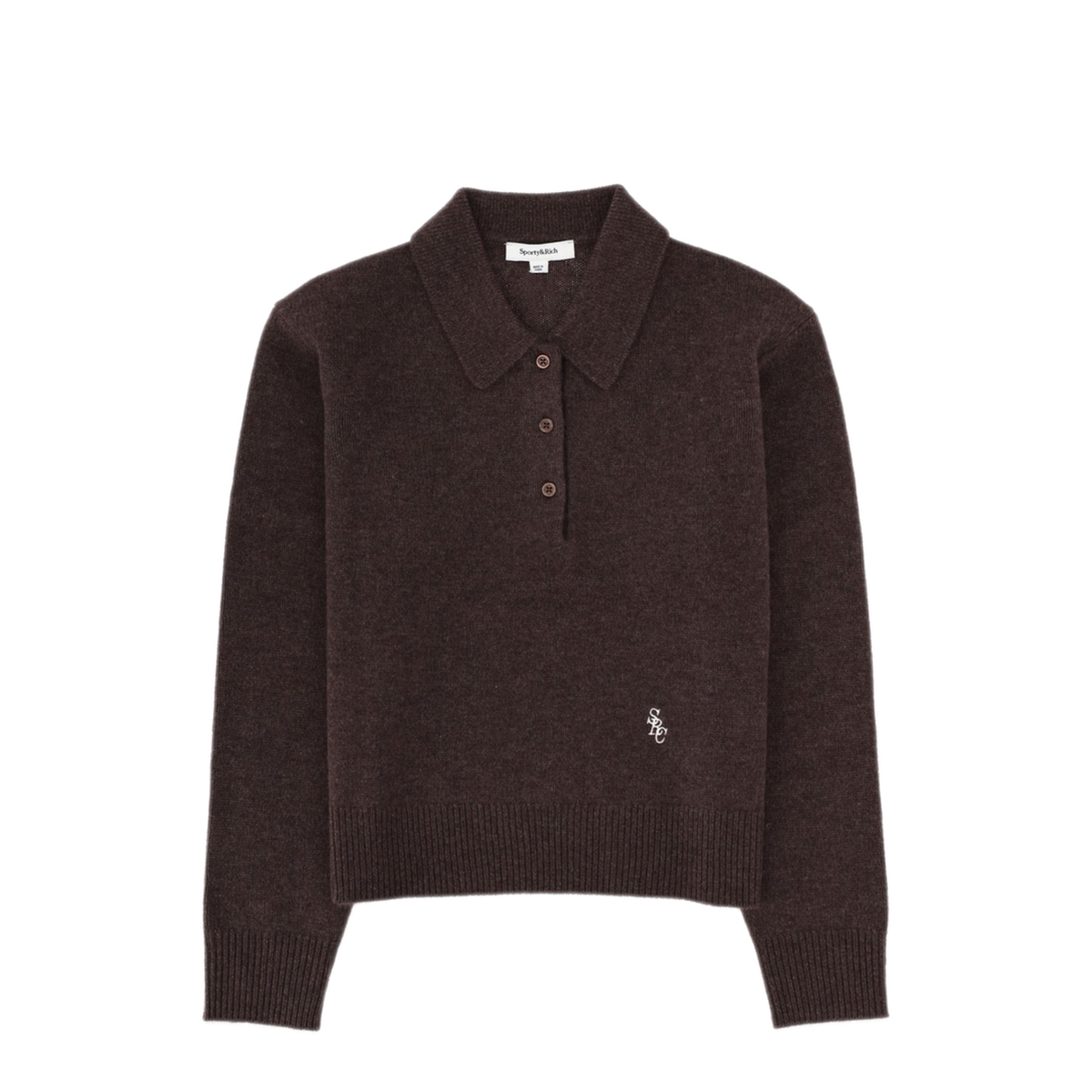 MAYFEYR - SPORTY&RICH - Cashmere Polo Shirt - WS07466302BR27TOFFEE